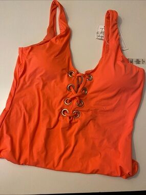 TiniBikini One Piece Lace-Up Swimsuit
XL TANGERINE